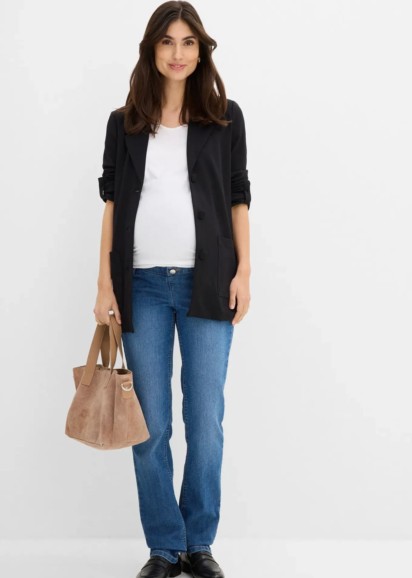 Jean de grossesse, coupe droite