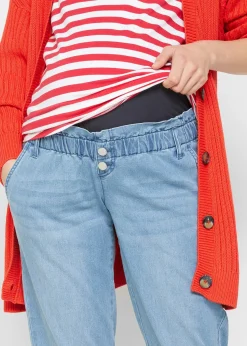 Jean de grossesse en coton extensible, fuselé