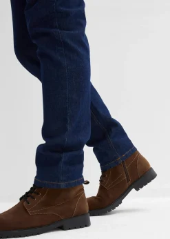 Jean droit classique, taille élastiquée