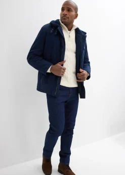 Jean droit classique, taille élastiquée