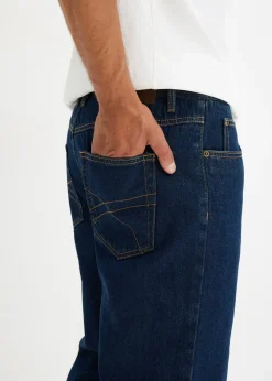 Jean droit, coupe classique, doublure chaude en flanelle