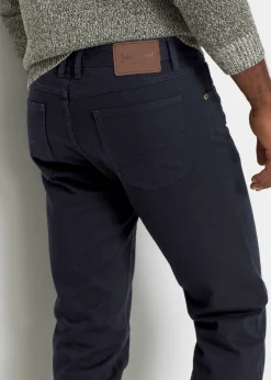 Jean droit, coupe classique, doublure chaude en flanelle