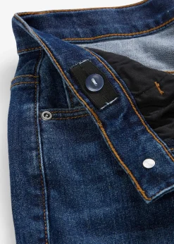 Jean droit et extensible, coupe loose, taille réglable