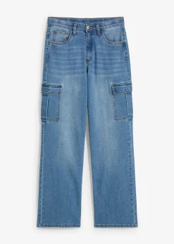 Jean droit et extensible, coupe loose, taille réglable