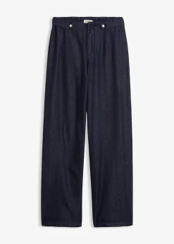 Jean droit et loose, taille haute