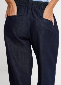 Jean droit et loose, taille haute