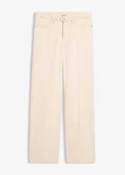 Jean droit et loose, taille mi-haute, coton