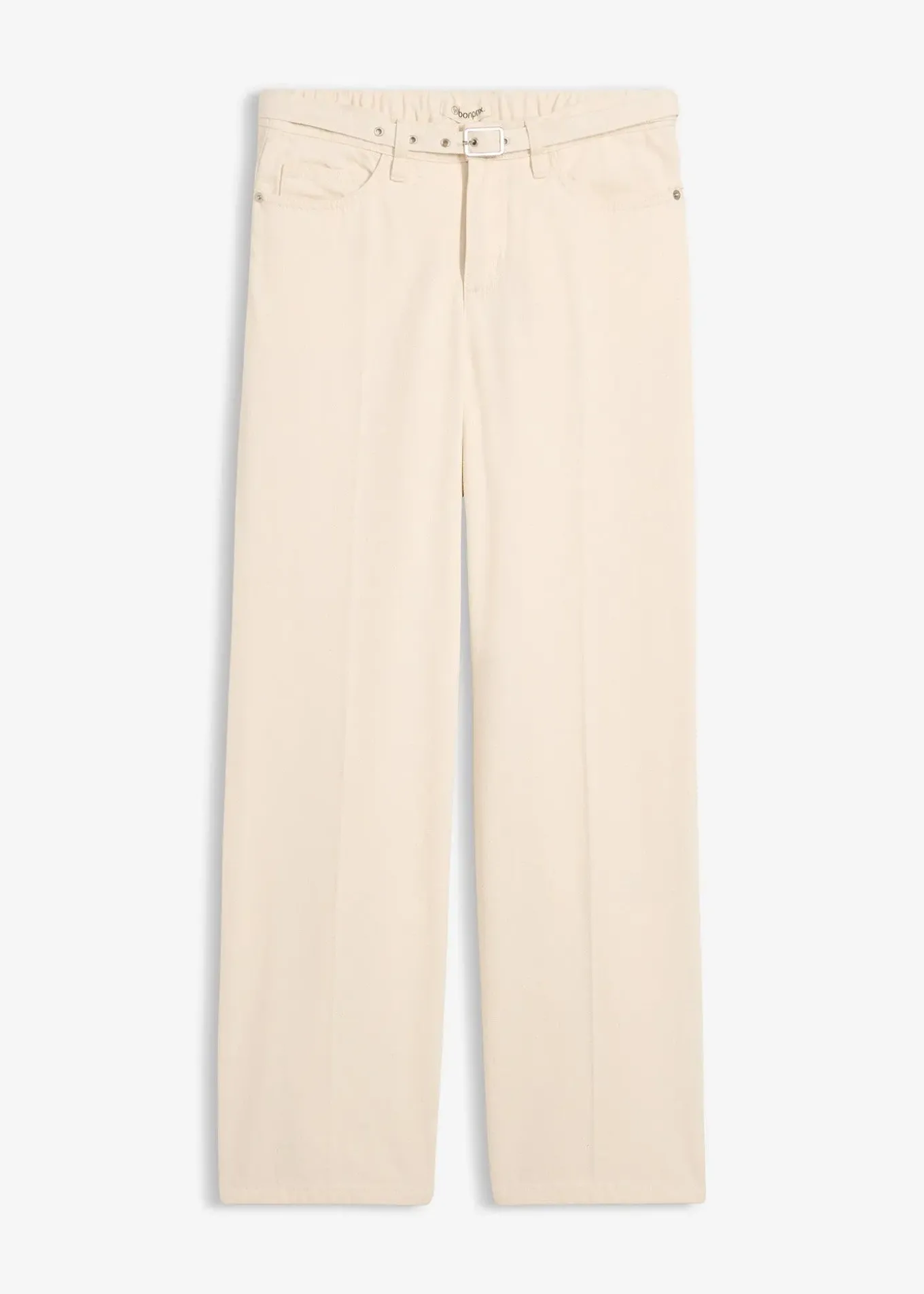 Jean droit et loose, taille mi-haute, coton