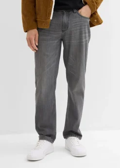 Jean droit et Regular à taille élastiquée, 100% coton