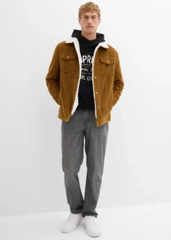 Jean droit et Regular à taille élastiquée, 100% coton