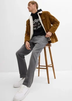 Jean droit et Regular à taille élastiquée, 100% coton