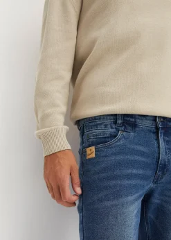 Jean droit extensible en denim épais, Regular