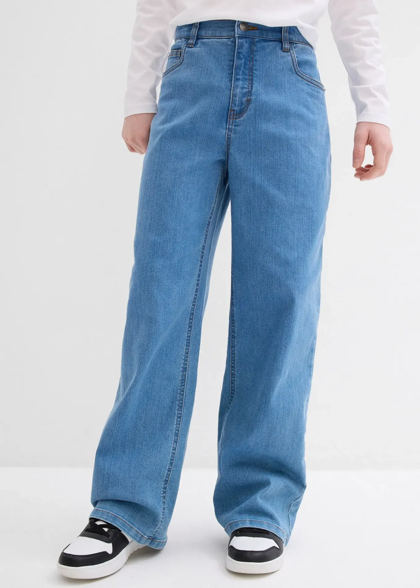 Jean droit extensible, extra loose