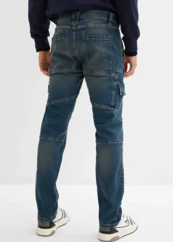Jean droit extensible, poches cargo, regular