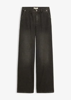 Jean droit loose, taille haute