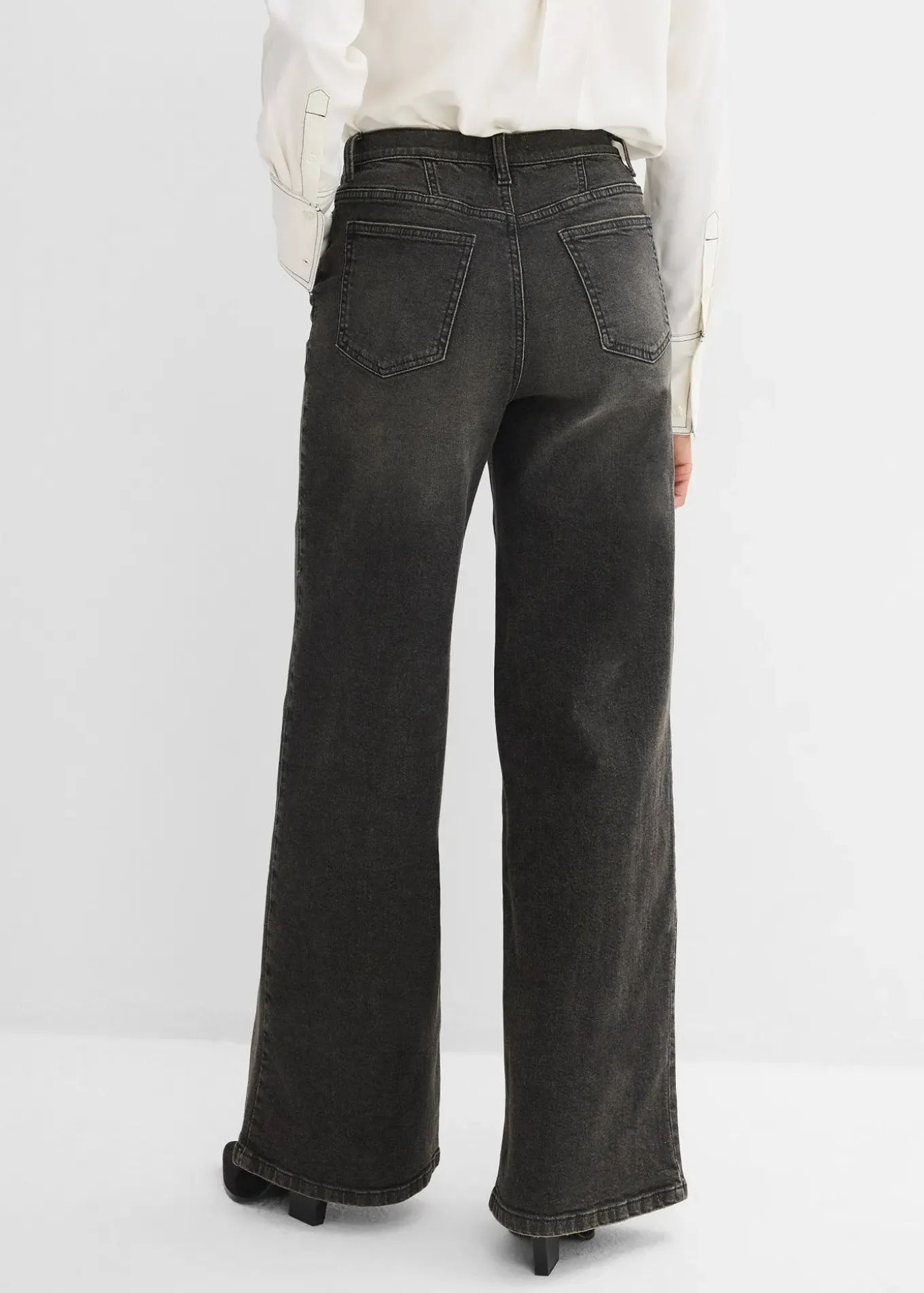 Jean droit loose, taille haute