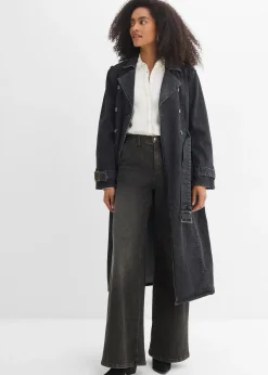 Jean droit loose, taille haute