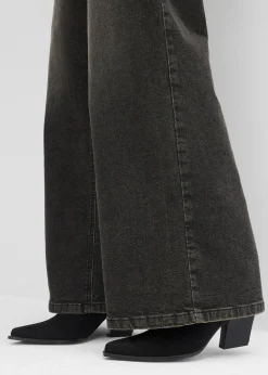 Jean droit loose, taille haute