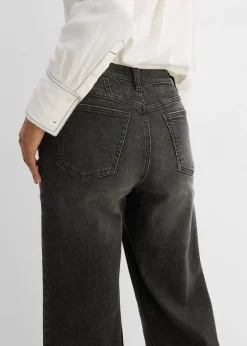 Jean droit loose, taille haute