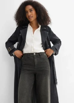 Jean droit loose, taille haute