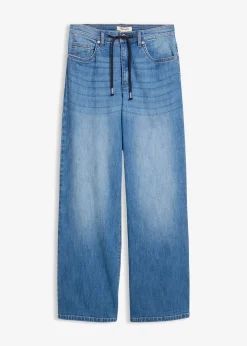 Jean droit loose, taille haute