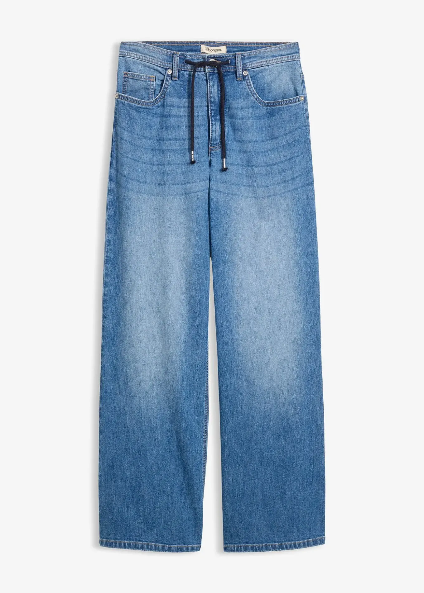 Jean droit loose, taille haute