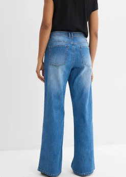 Jean droit loose, taille haute