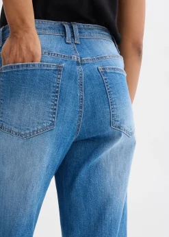 Jean droit loose, taille haute