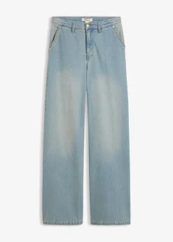 Jean droit loose, taille haute