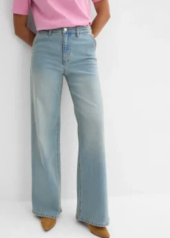 Jean droit loose, taille haute