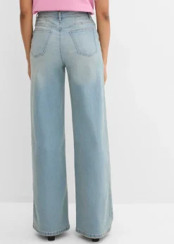 Jean droit loose, taille haute