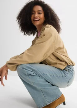 Jean droit loose, taille haute