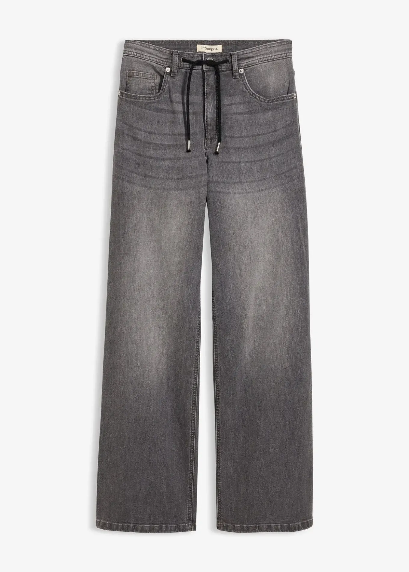 Jean droit loose, taille haute