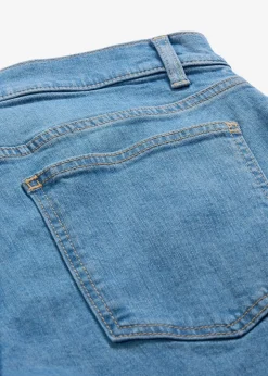 Jean droit loose taille mi-haute, long