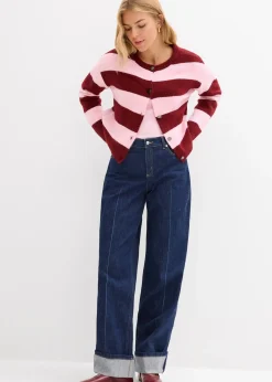 Jean droit loose taille mi-haute, long