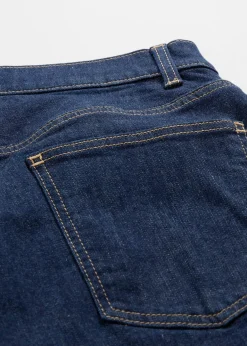 Jean droit loose taille mi-haute, long