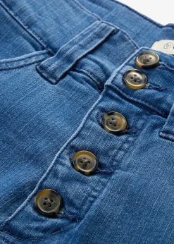 Jean droit taille haute, extensible