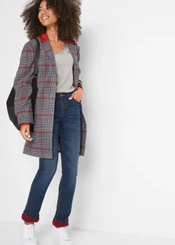 Jean droit taille haute, thermique