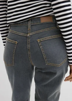 Jean droit taille mi-haute, extensible