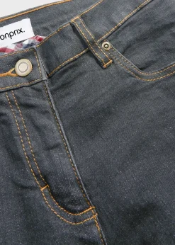 Jean droit taille mi-haute, extensible