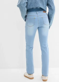Jean droit taille mi-haute, extensible