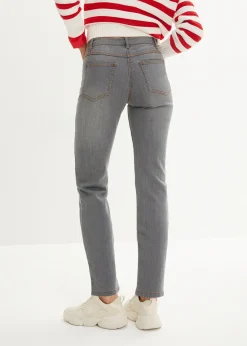 Jean droit taille mi-haute, extensible