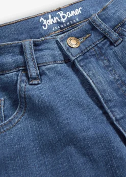 Jean droit taille mi-haute, extensible