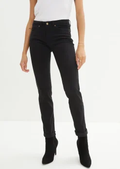 Jean droit taille mi-haute, extensible