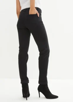 Jean droit taille mi-haute, extensible