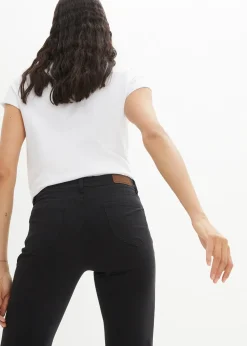 Jean droit taille mi-haute, extensible