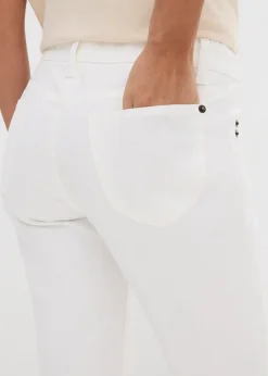 Jean droit taille mi-haute, extensible