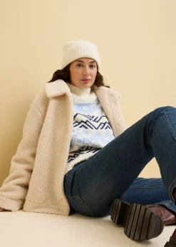 Jean droit taille mi-haute, extensible