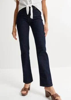 Jean droit taille mi-haute, extensible
