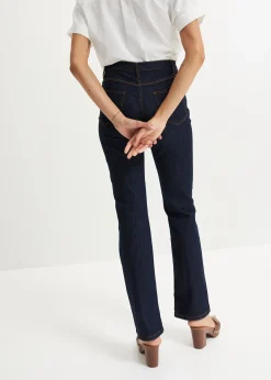 Jean droit taille mi-haute, extensible